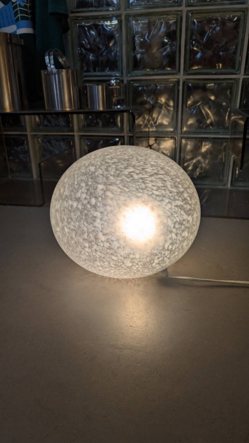 Italian glass pebble lamp from the 70s/80s.