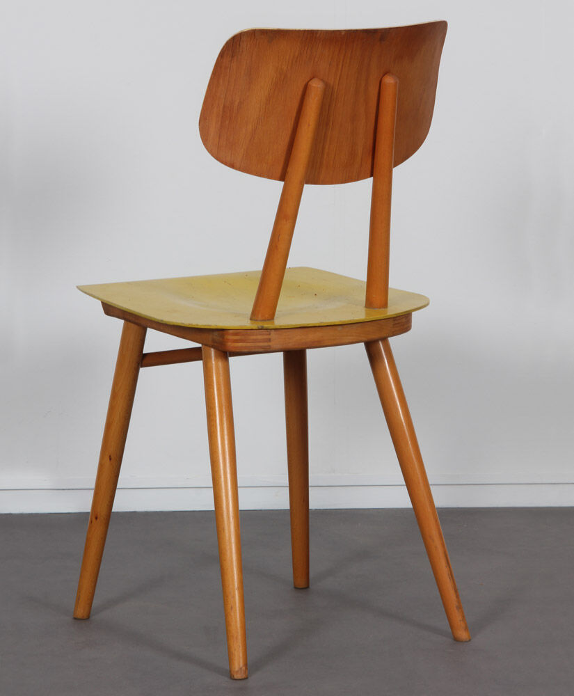 Paire de chaises vintage en bois produites par Ton, 1960 Selency