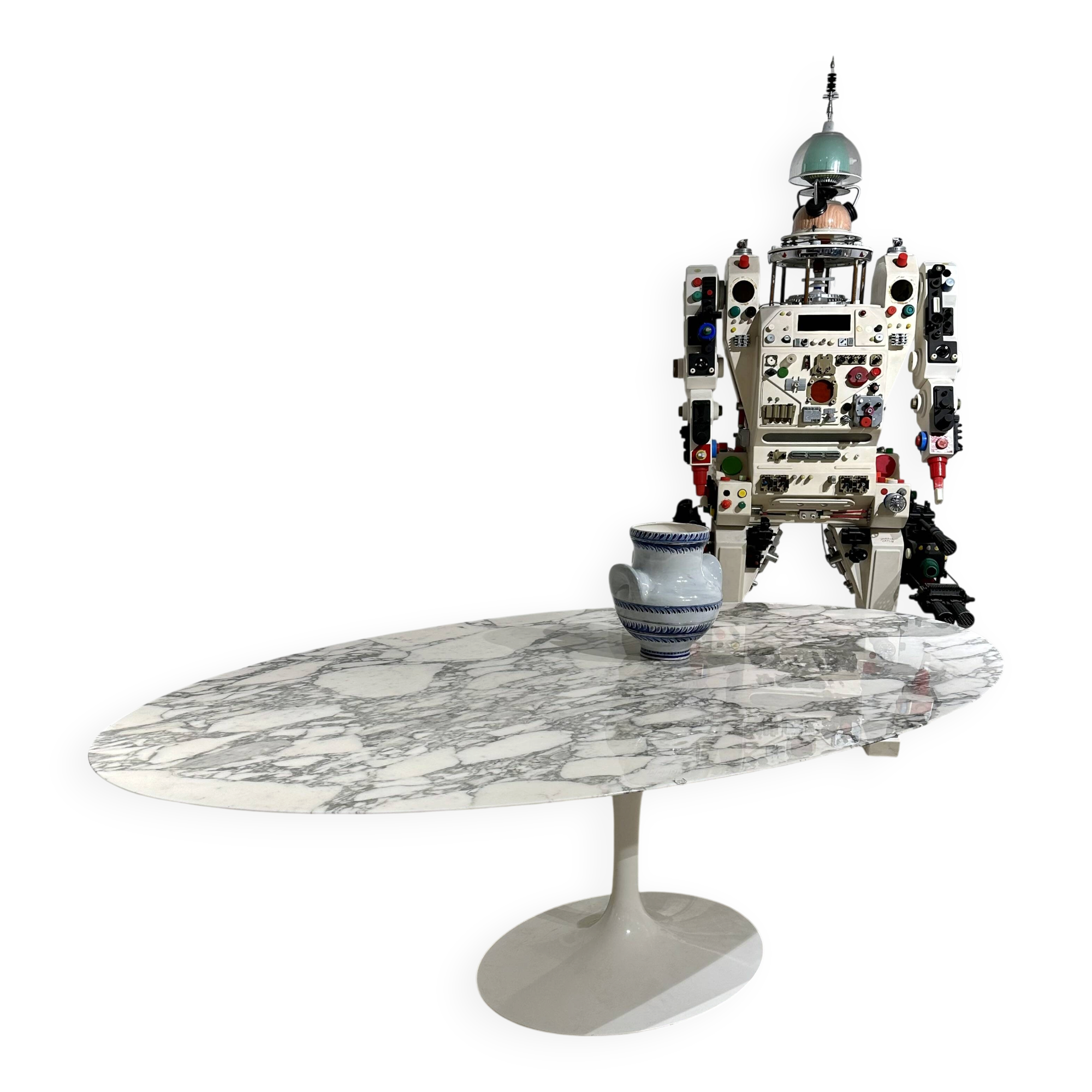 Oval Tulip Marble Table by Saarinen for Knoll - 244 cm