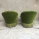 Paire de fauteuils crapaud vert