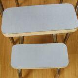 Stepladder stool in sky blue formica Vintage