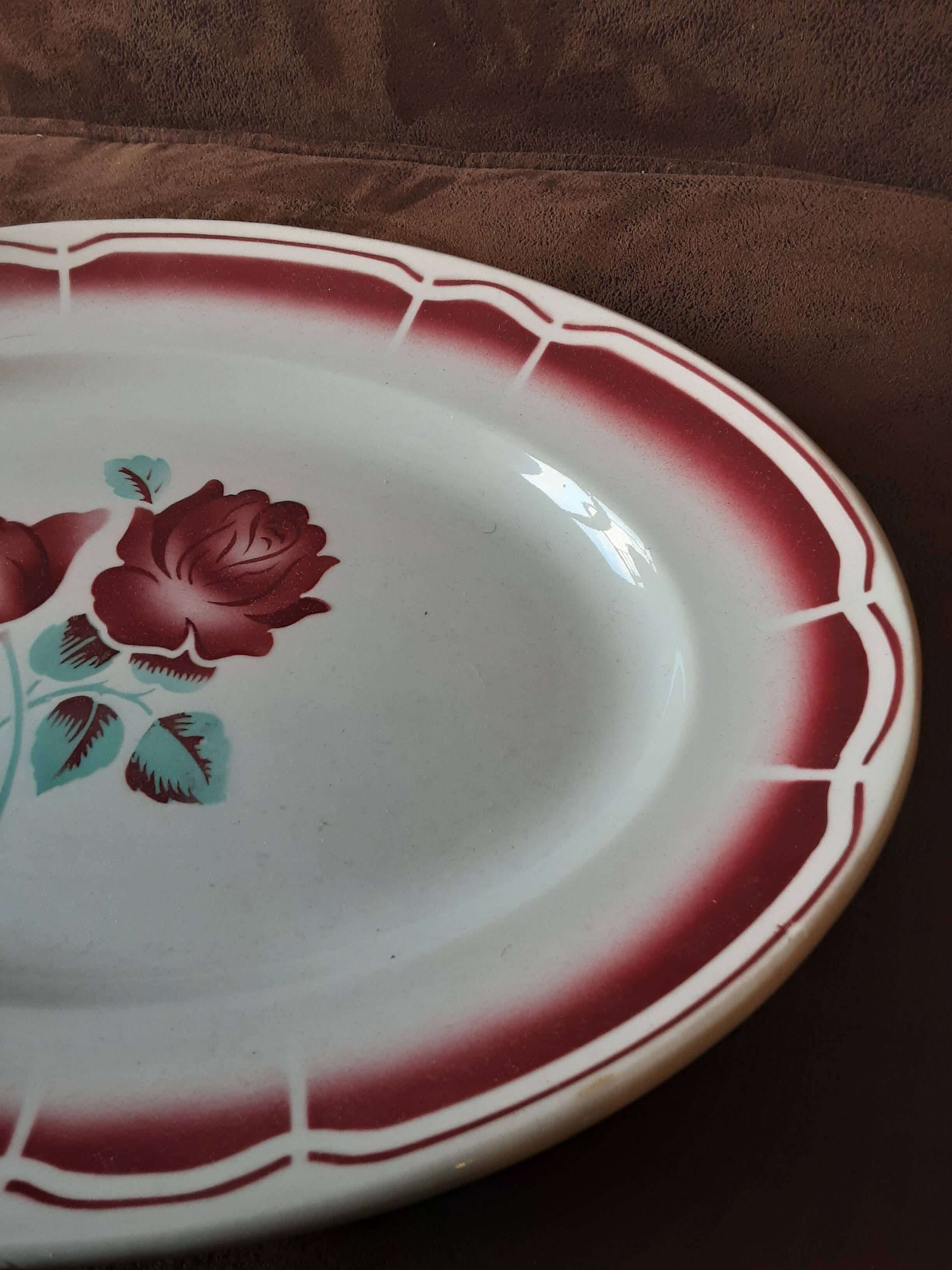 Grand plat ovale  porcelaine