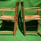 Pair german bobbin turned side chairs with rush seat