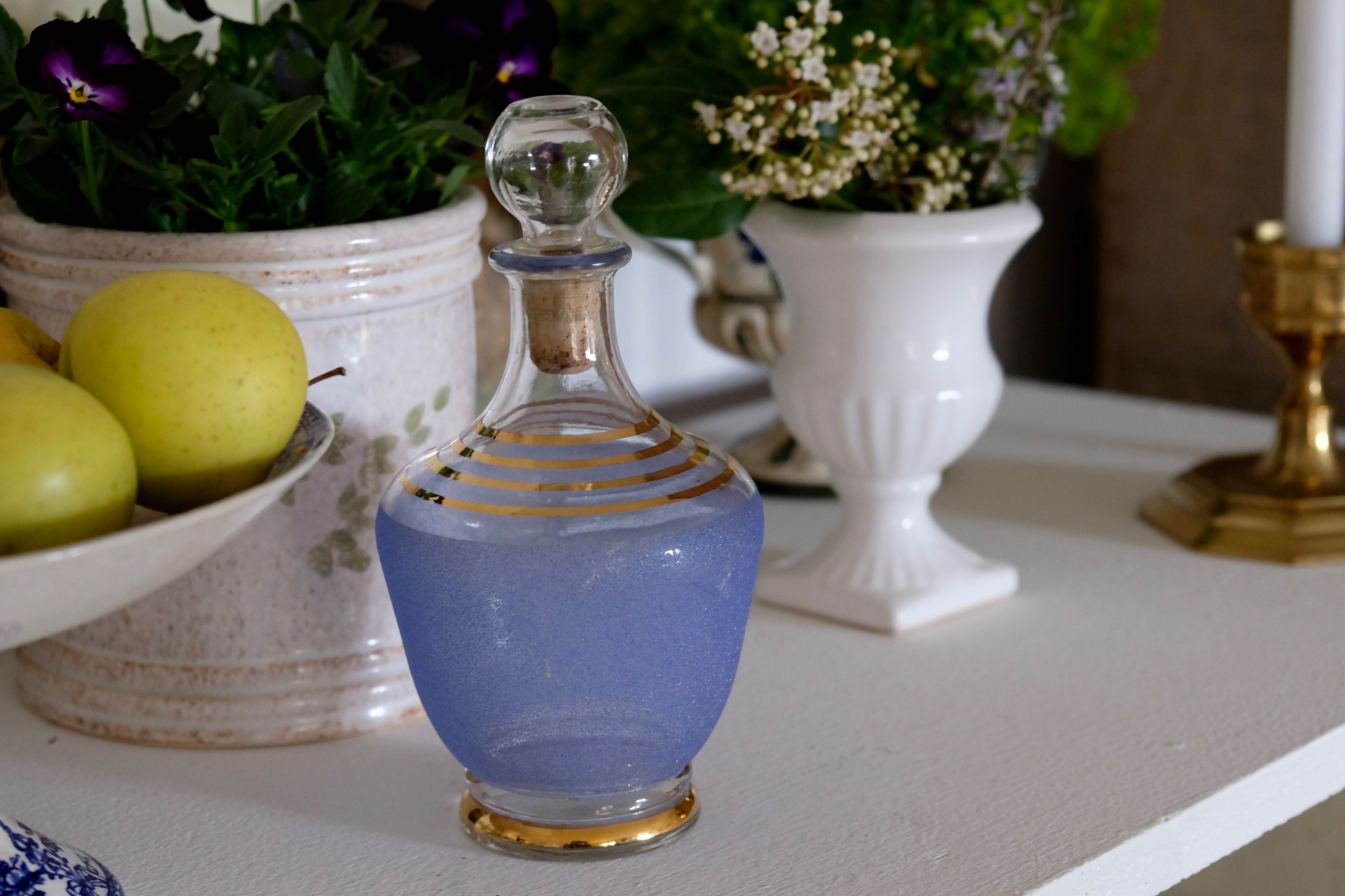 50s blue granite decanter