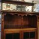 Art nouveau walnut storage cabinet