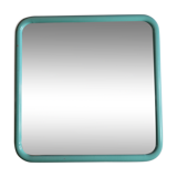 Vintage mirror in painted tubular steel of rectangular shape, 60 cm