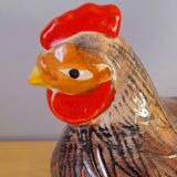 Enameled ceramic chicken terrine 1960