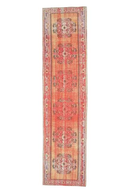 Vintage Turkish Oushak Handmade Wool Runner  80x327