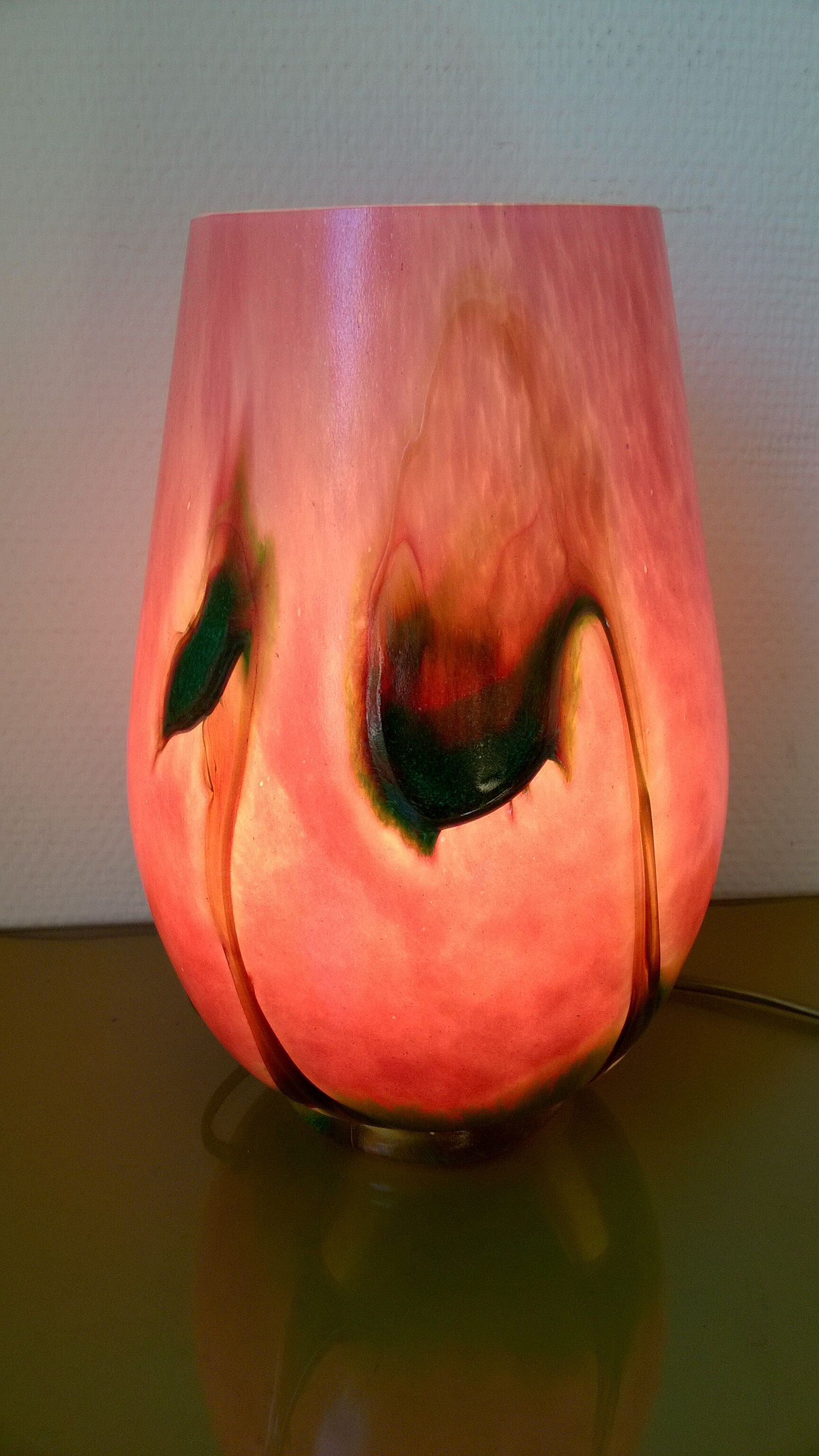 Table lamp in glass paste La Rochère France