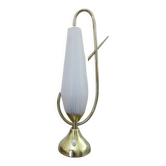 Large glass and brass lamp 1950s 1960s