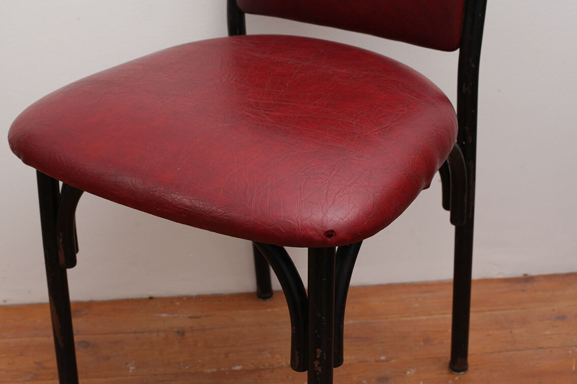 Red vintage bistro chair