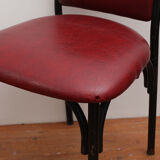 Chaise de bistrot vintage rouge