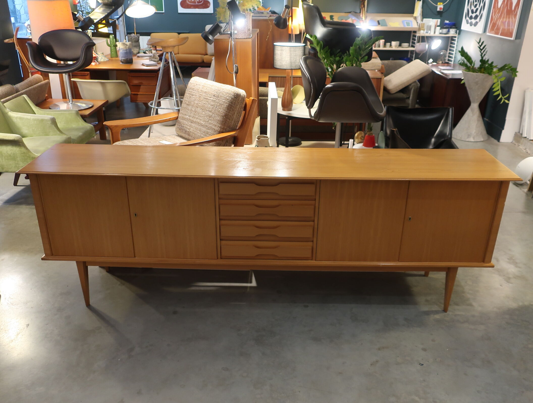 Oak sideboard of the 70s