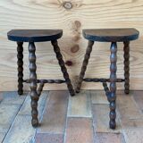 Pair of tripod stools