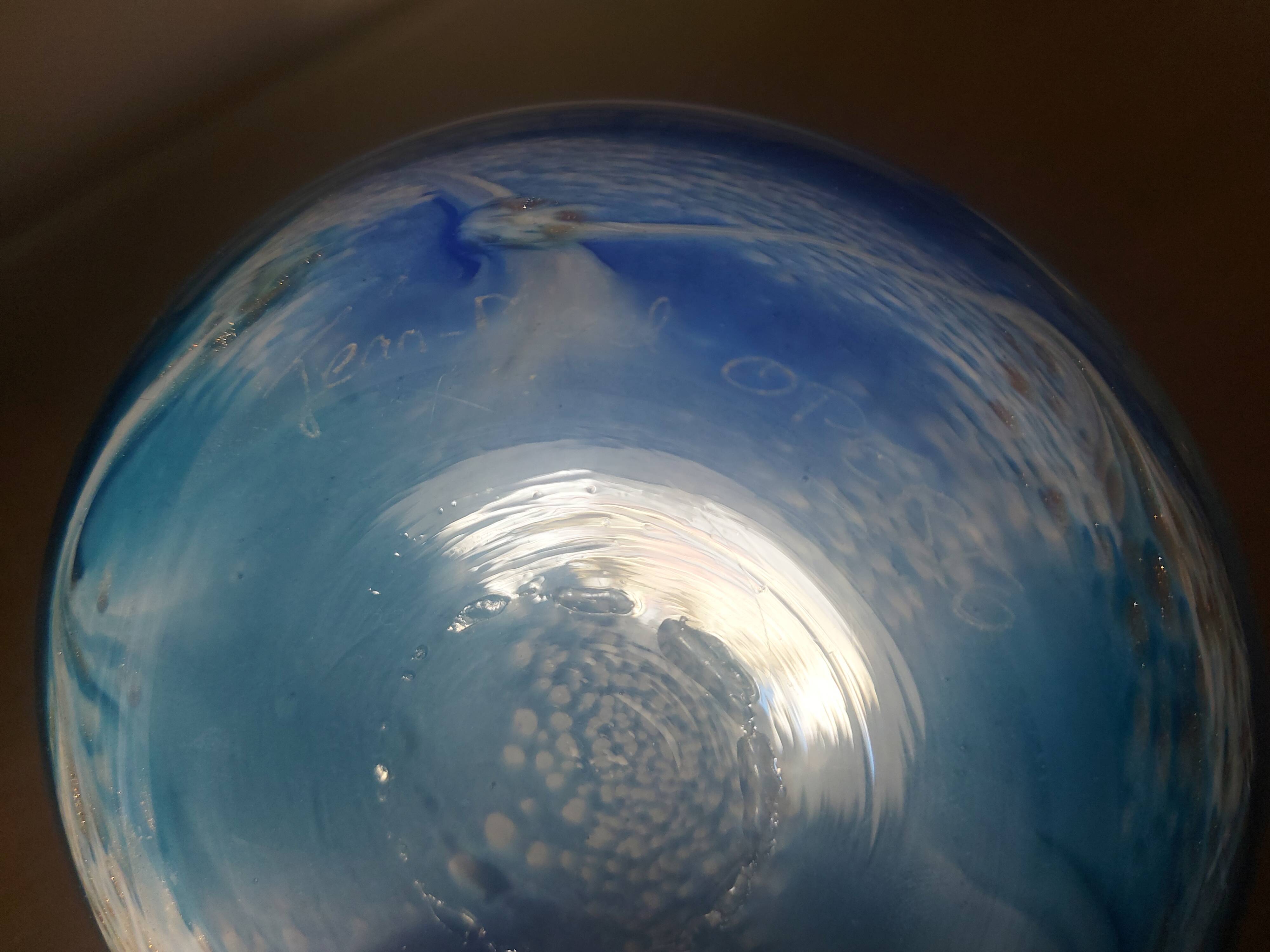 Biot souflé glass vase , Jean Michel Operto