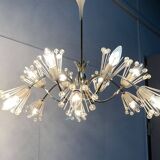 Austrian flower chandelier by Emil Stejnar for Rupert Nikoll, Vienna, Austria, 1950s.