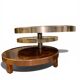 Coffee Table with 3 Platforms in Elm Burl - Maria Pergay