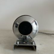 Vintage modernist wall lamp, chrome and opaline glass, France 1930