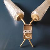 2-branch gold metal wall light