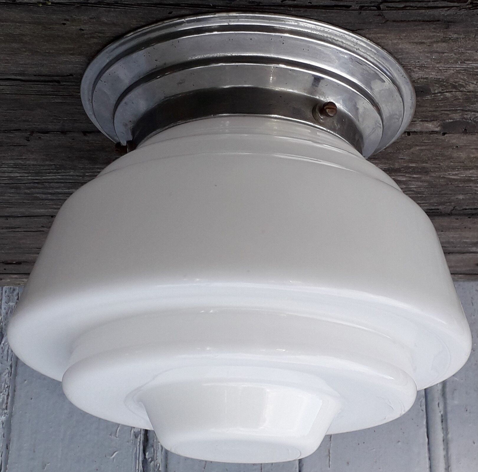 Art deco opaline ceiling lamp