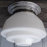 Art deco opaline ceiling lamp