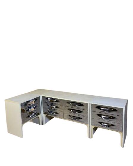 Raymond Loewy DF2000 chest of drawers and bedside tables