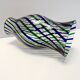 Green, Blue, Bronze and Clear Murano Glass Vase by Irene Paolo, Italy 1990s