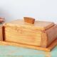 Handcrafted wooden box in art deco style, vintage