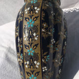 Cloisonné enamel vase and Bronze frame by Gien