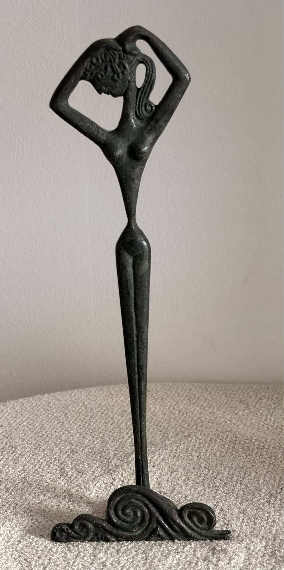 Vintage 1960s Mid-Century Modern Oxidized Bronze Aphrodite Statue