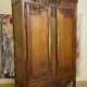 Norman Wedding Armoire in solid oak, richly carved, Louis period.