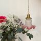 Vintage tulip ride in pink and white frosted glass