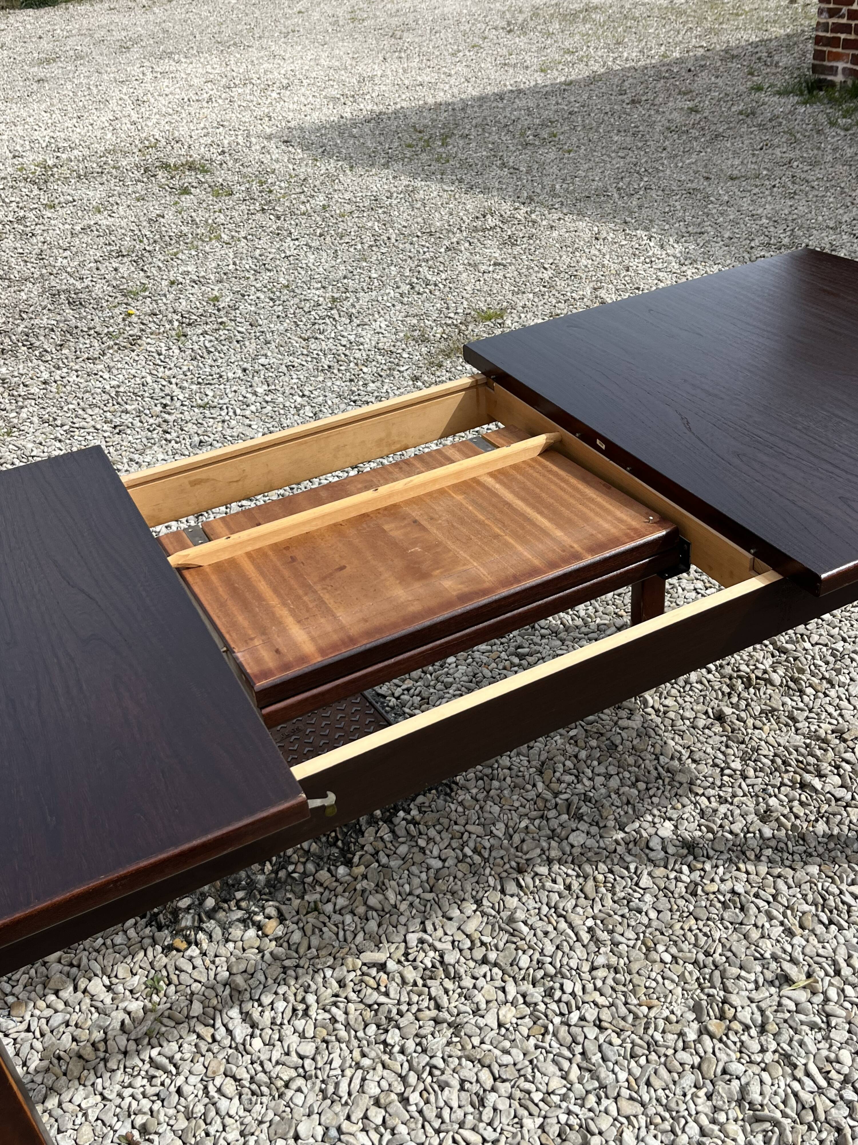 Scandinavian extendable teak table