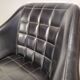 Vintage black skai armchairs