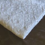 White cotton bedspread, Old crochet bedspread