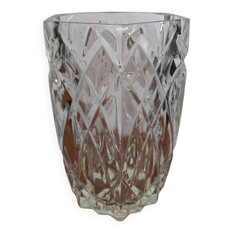 Antique faceted glass vase