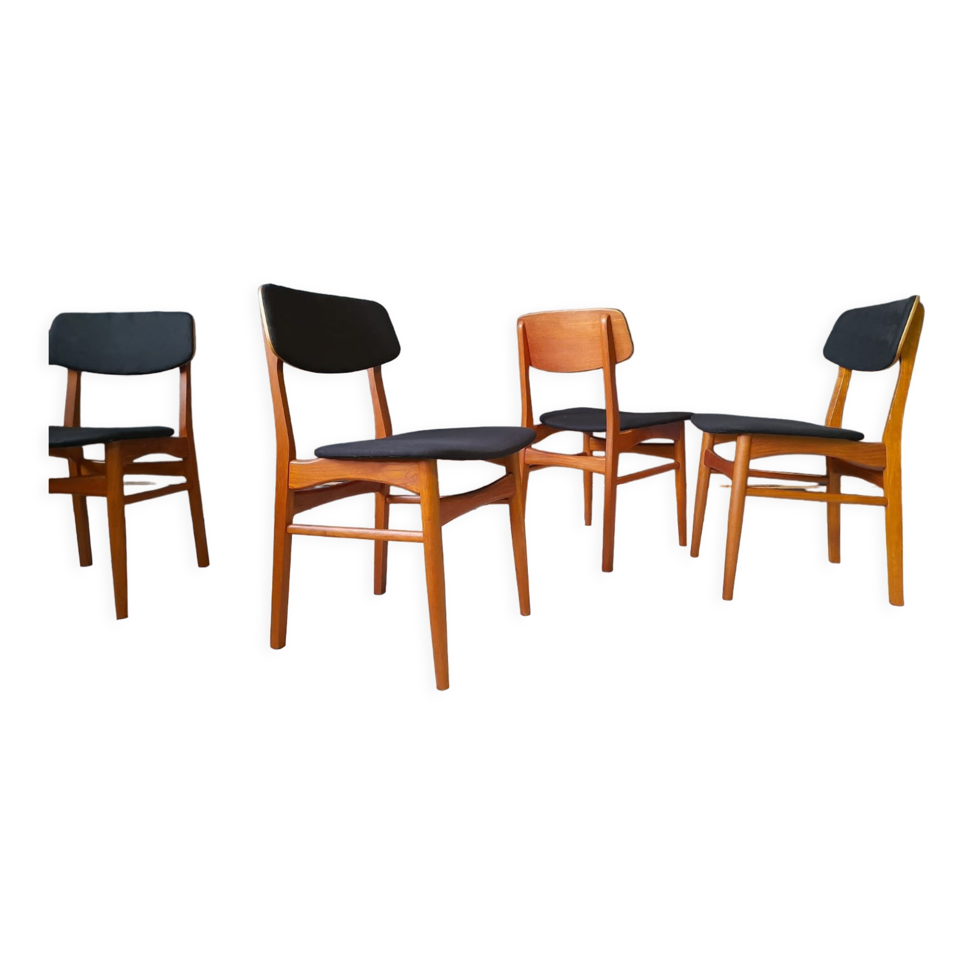 4 Scandinavian chairs by Bundgaard Rasmussen for Thorso Stolefabrik 1960