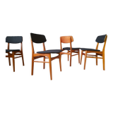 4 Scandinavian chairs by Bundgaard Rasmussen for Thorso Stolefabrik 1960