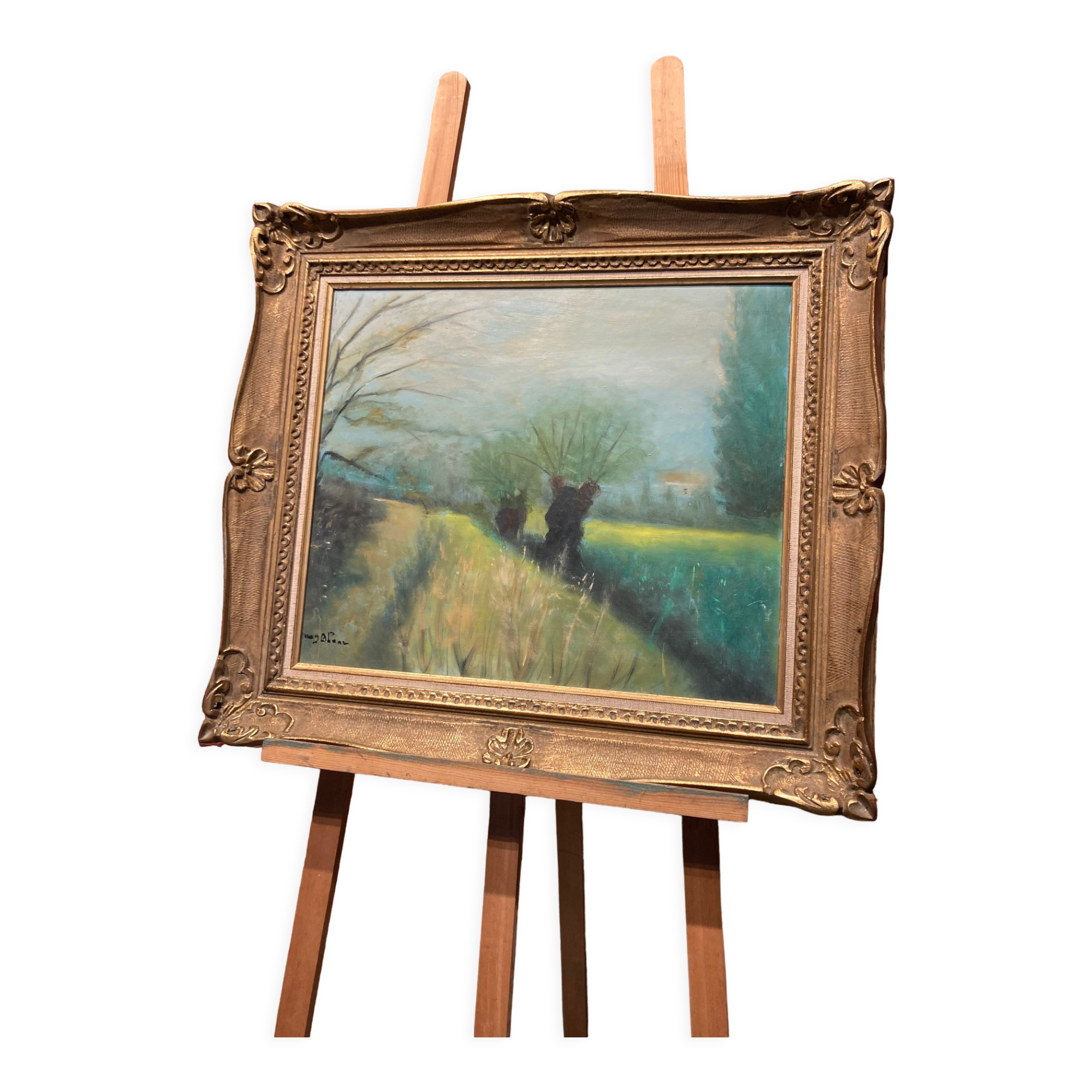 Oil on canvas framed