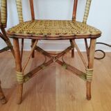Pair of rattan chairs 3 colors 1920
