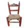 Chaise enfant ancienne décor artisanal peint