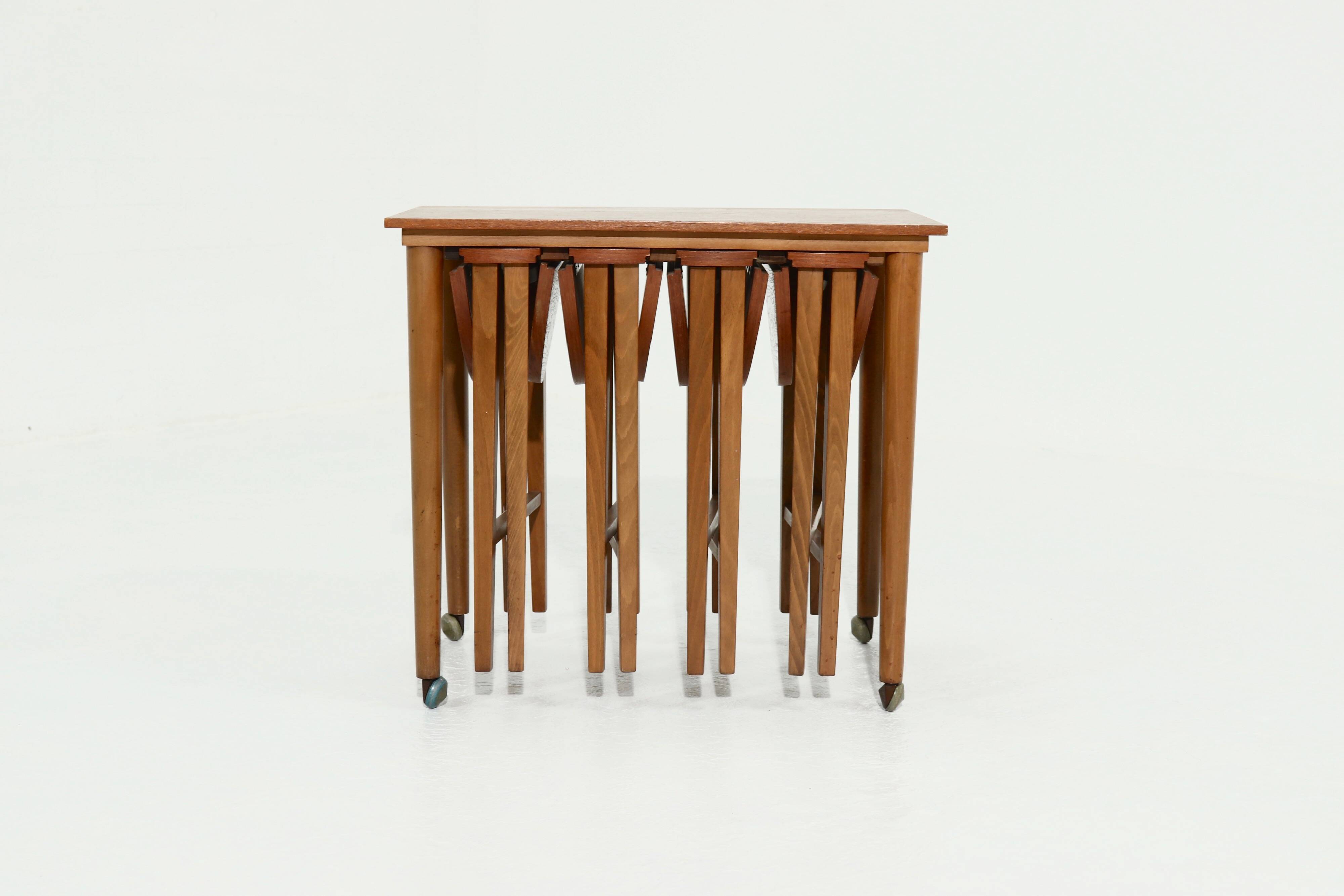 Teak Nesting Tables by Poul Hundevad for Novy Domov 1960s