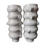 Lot c new! 10 bowls / white faience soup andromorphic grip