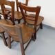 Set of 6 vintage brutalist oak chairs from the 1950s.