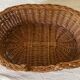 Vintage woven wicker basket for cat or dog