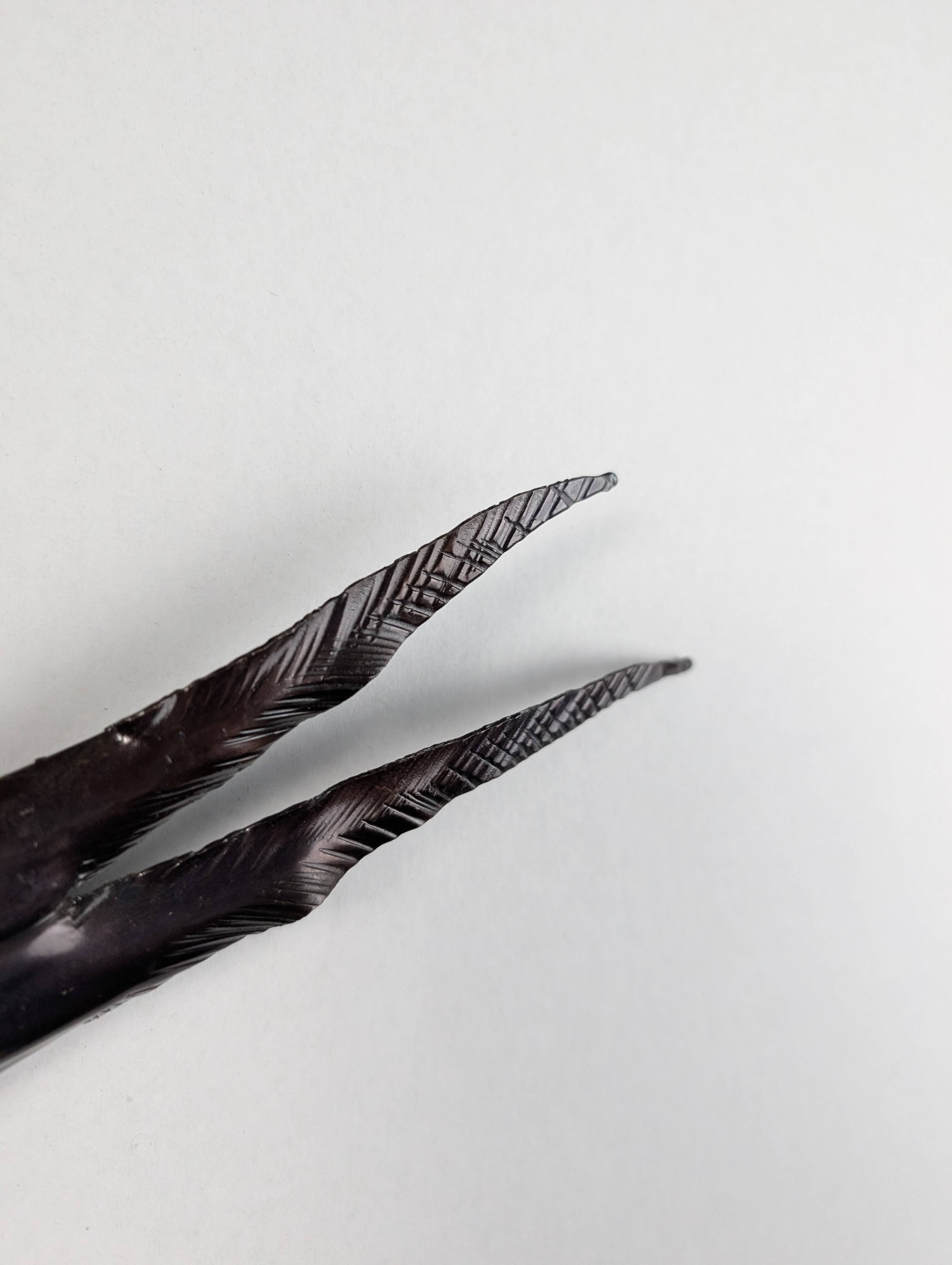 Pair of Metal Wall Sculptures Swallows, Signed, 1970s