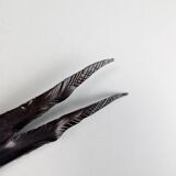 Pair of Metal Wall Sculptures Swallows, Signed, 1970s