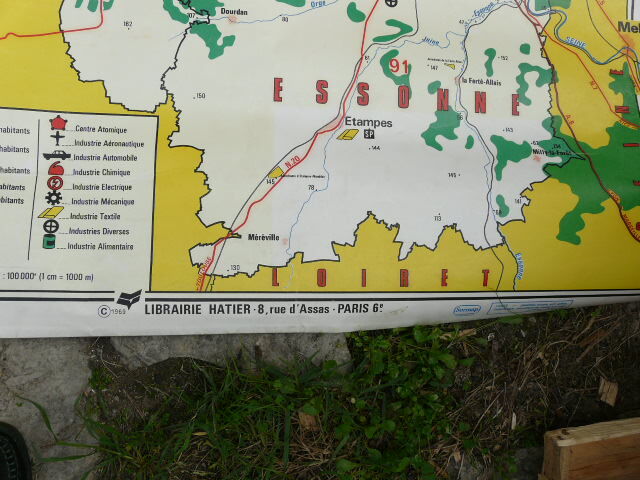 School poster N°49 Hatier 1969 Paris and suburbs