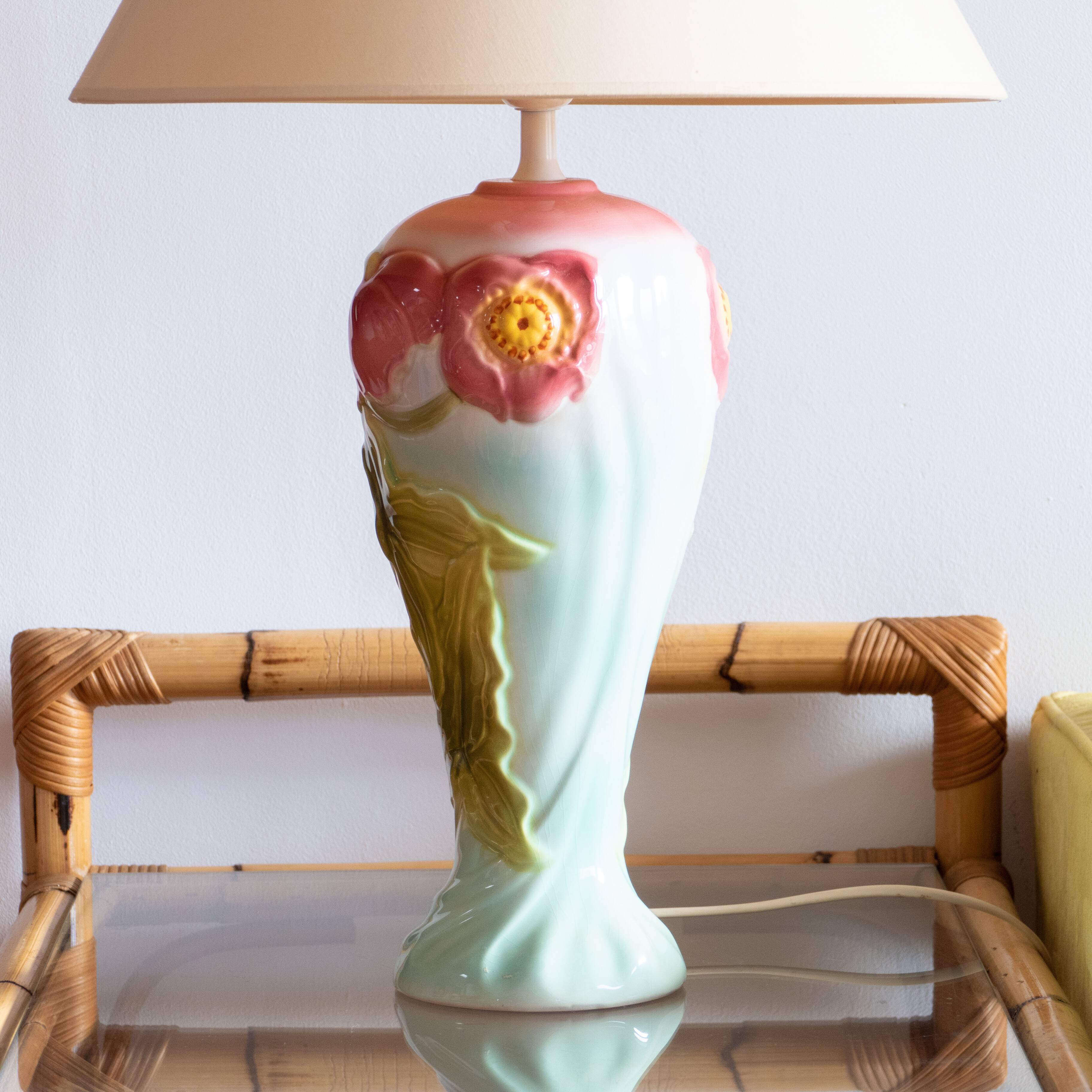 Antique lamp St Clement - Lunéville in anemone slip