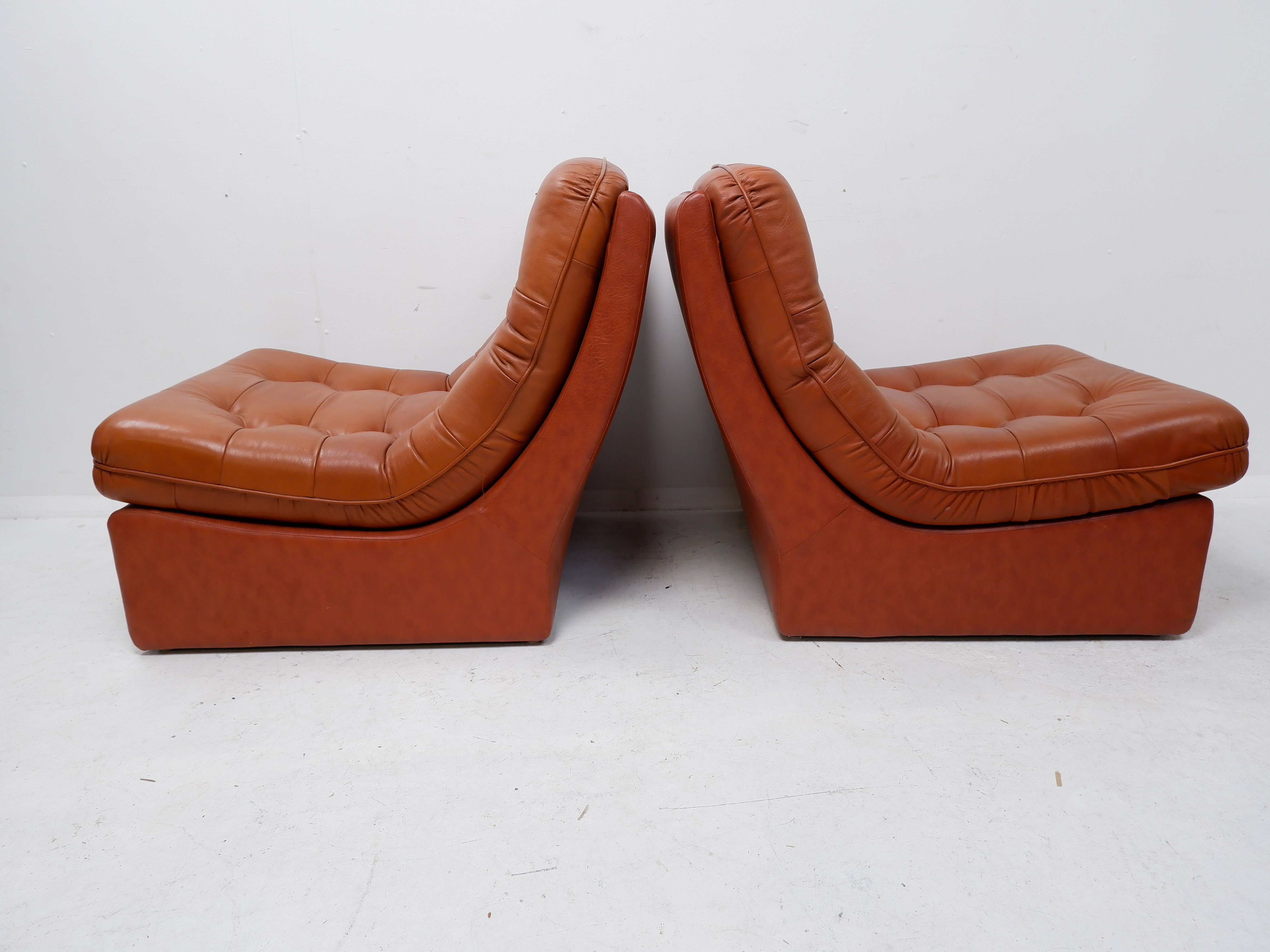 Vintage leather sofa 1970s